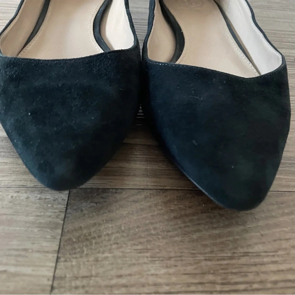 Tory Burch Black Suede Elizabeth pointy toe flats Sz  7 - Picture 9 of 10